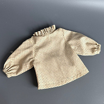 Хлопковая блузка для куклы Paola Reina 33 см, горошек
